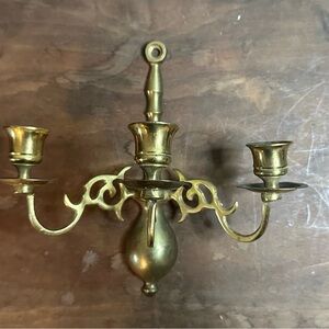 Classic Brass Candle Holder Wall Sconce